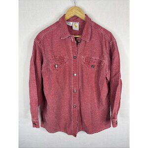 Vintage Ascente Sport Ramie Cotton Workwear Overshirt Locker Loop Red Men’s M